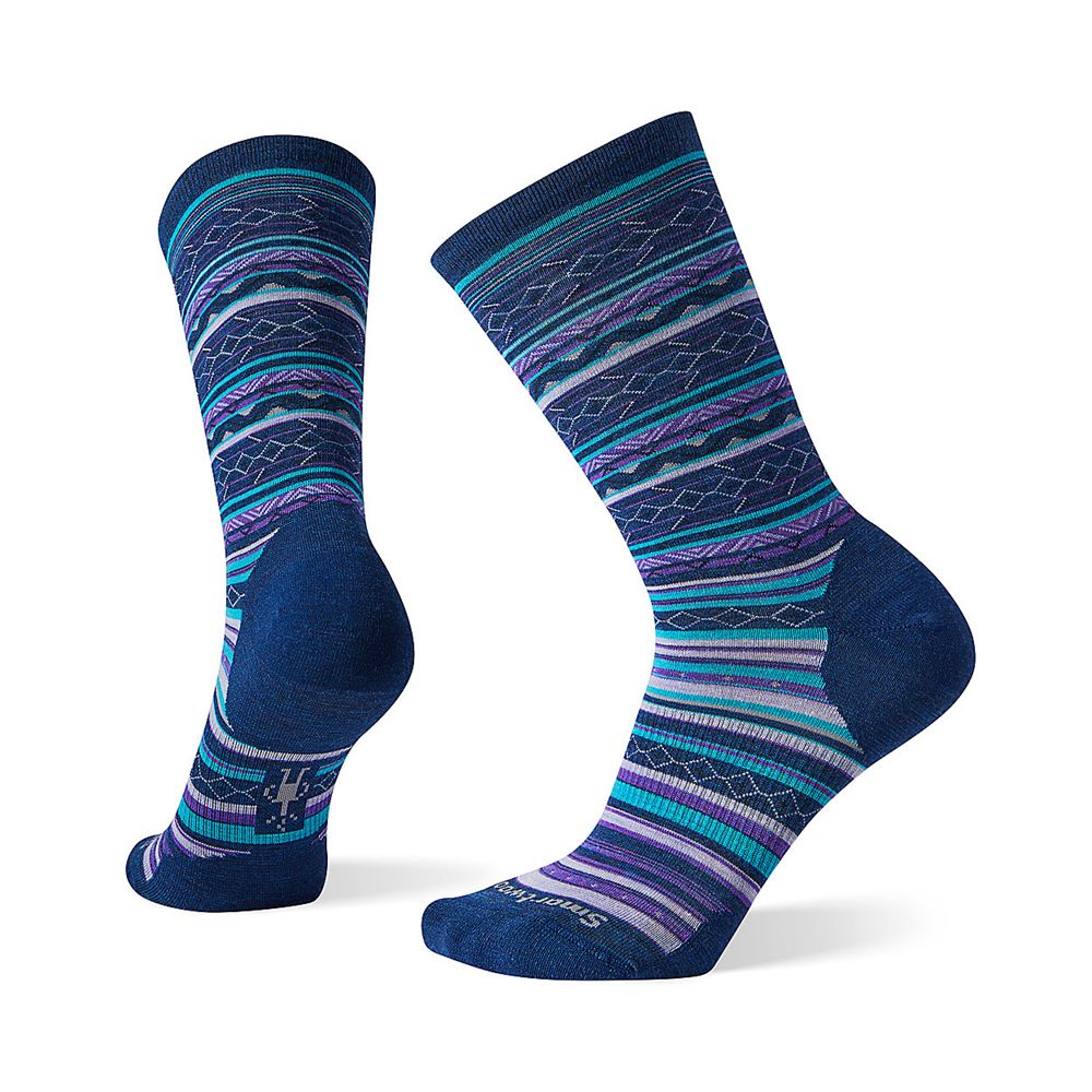 The North Face Socks Womens Australia - The North Face Smartwool Ethno Graphic Crew Blue (DBK-205418